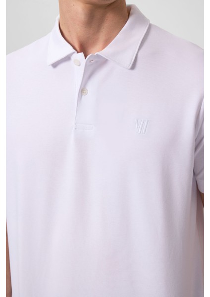 Beyaz Standart Kalıp Basic Polo Yaka Erkek T-Shirt - 87768 modelleri