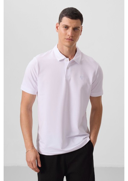Beyaz Standart Kalıp Basic Polo Yaka Erkek T-Shirt - 87768 fırsatları