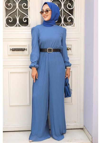 - Kemerli Indigo Mavisi Tesettür Tulum 2897IM fiyatları