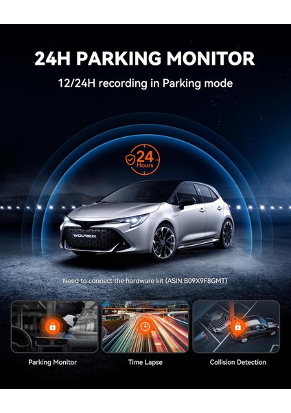 G930 10" 4K Ayna Dash Cam, Ön ve Arka Wdr, Dokunmatik Ekran, 5,8 Ghz Wifi,