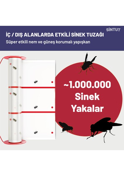 10 Metre Rulo Tipi Yapışkan Sinek Tuzağı, Iç ve Dış Alanlar Için Sinek Kapanı. %100 Etkili fiyatları
