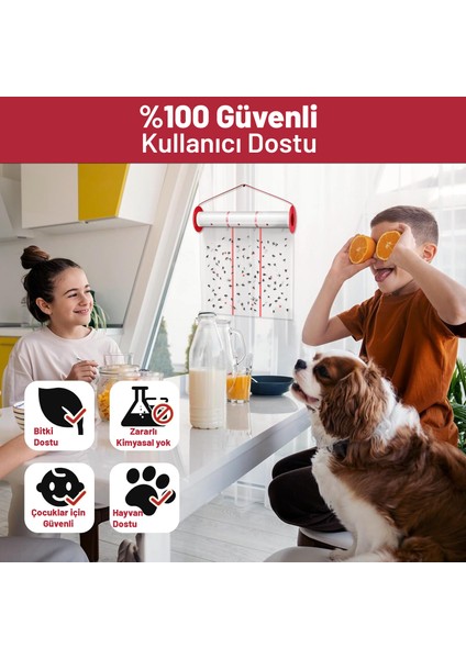 10 Metre Rulo Tipi Yapışkan Sinek Tuzağı, Iç ve Dış Alanlar Için Sinek Kapanı. %100 Etkili indirimleri