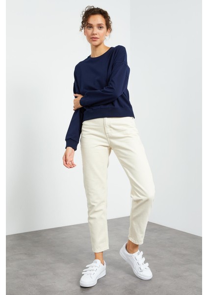 İndigo Basic Rahat Form O Yaka Kadın Sweatshirt - 97114 fiyatları