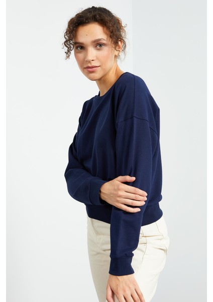 İndigo Basic Rahat Form O Yaka Kadın Sweatshirt - 97114 indirimleri