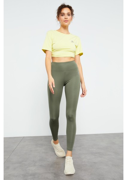 Çağla Yüksek Bel Streç Slim Fit Dar Paça Kadın Tayt - 94545 indirimleri