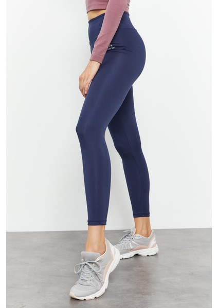 İndigo Yüksek Bel Streç Slim Fit Dar Paça Kadın Tayt - 94545 fiyatları