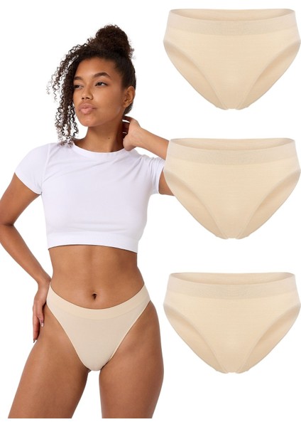 3'lü Seamless Kadın Slip Külot