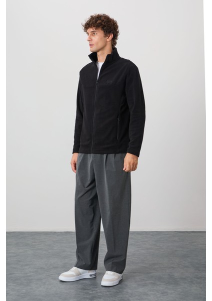 Hardy Siyah Standart Kalıp Polar Erkek Sweatshirt - 88299 modelleri