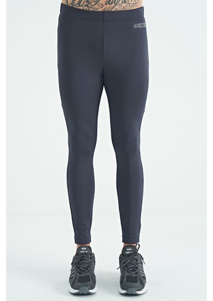 Antrasit Logo Baskılı Yüksek Bel Slim Fit Aktif Spor Erkek Tayt - 84989 fırsatları