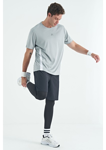 Siyah Logo Baskılı Yüksek Bel Slim Fit Aktif Spor Erkek Tayt - 84989 indirimleri