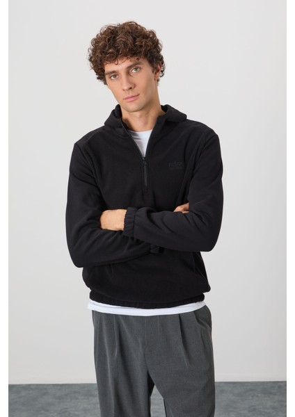 Ruby Siyah Standart Kalıp Polar Erkek Sweatshirt - 88300 fırsatları