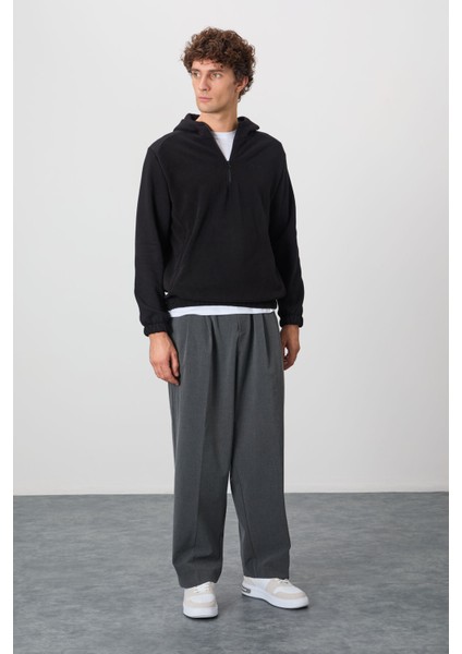 Ruby Siyah Standart Kalıp Polar Erkek Sweatshirt - 88300 indirimleri