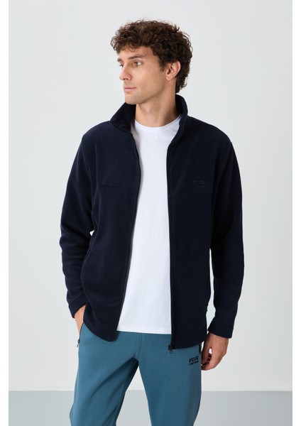 Hardy Lacivert Standart Kalıp Polar Erkek Sweatshirt - 88299