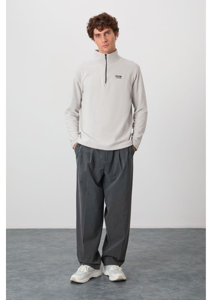 River Taş Dik Yaka Erkek Polar Sweatshirt - 88310 modelleri