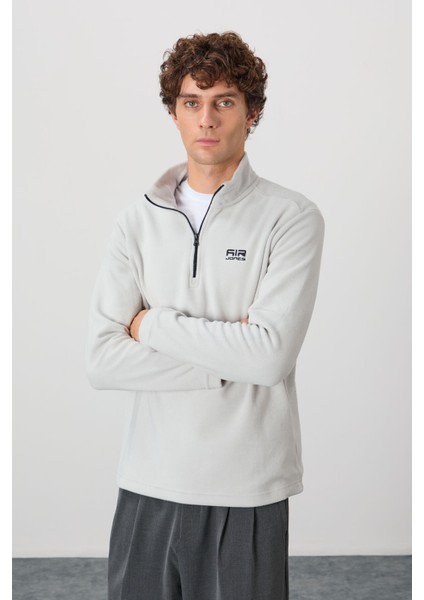 River Taş Dik Yaka Erkek Polar Sweatshirt - 88310 fırsatları