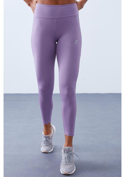 Eflatun Yüksek Bel Toparlayıcı Slim Fit Dar Paça Kadın Tayt - 94568 fiyatları