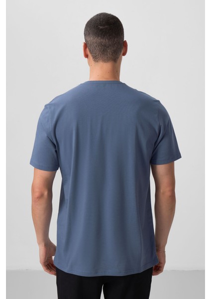 Petrol Basic Kısa Kol Standart Kalıp V Yaka Erkek T-Shirt - 87912 indirimleri