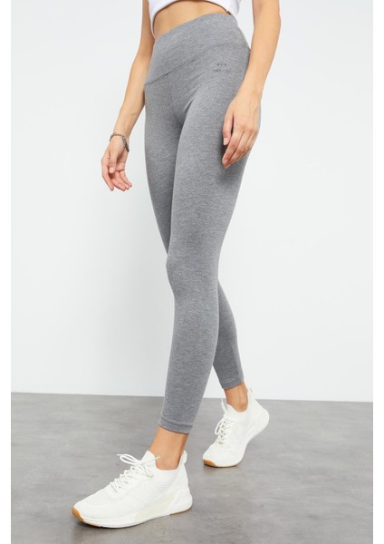 Grı Mlnj Yüksek Bel Toparlayıcı Slim Fit Dar Paça Kadın Tayt - 94011 fiyatları
