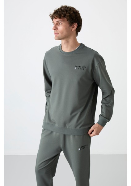 Çağla Casual O Yaka Lastik Paça Erkek Oversize Eşofman Takımı - 85120
