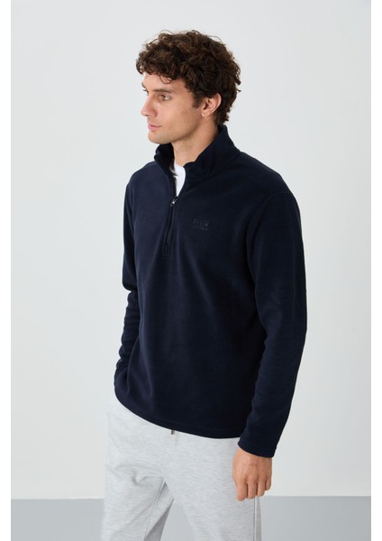 River Lacivert Dik Yaka Erkek Polar Sweatshirt - 88310 modelleri