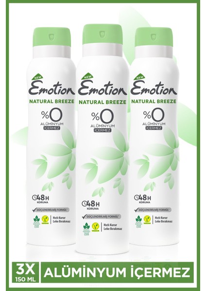 Natural Breeze Kadın Deodorant 3 x 150 ml