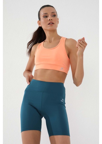 Zümrüt Yüksek Bel Toparlayıcı Kısa Biker Kadın Tayt - 91007