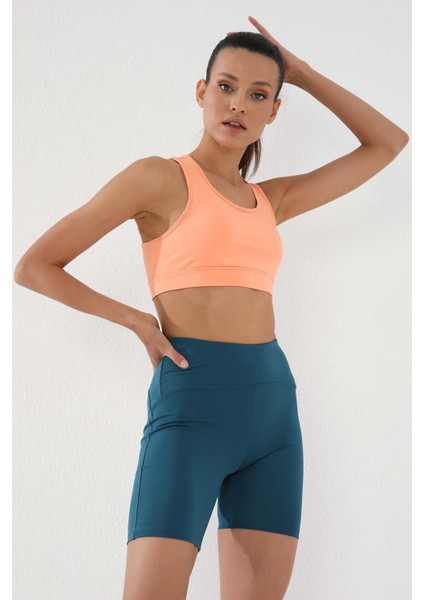 Zümrüt Yüksek Bel Toparlayıcı Kısa Biker Kadın Tayt - 91007 fırsatları