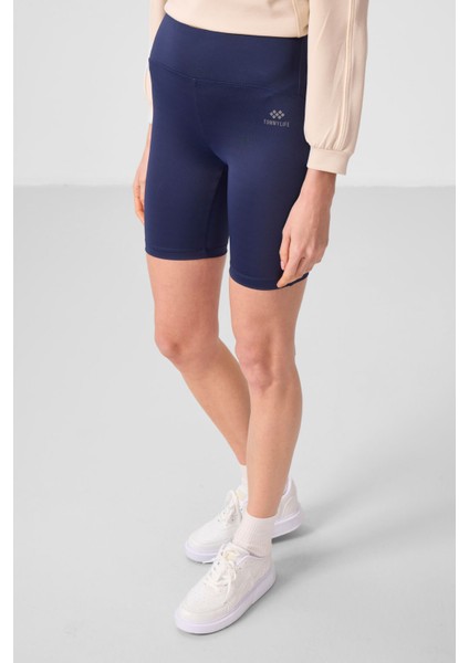 İndigo Yüksek Bel Toparlayıcı Kısa Biker Kadın Tayt - 91007 fırsatları