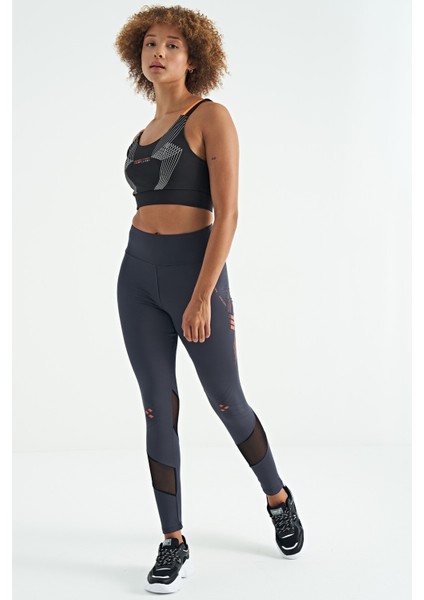 Siyah Baskılı Sırt Çapraz Detaylı Dalgıç Kumaş Dar Kalıp Kadın Büstiyer - 97273 modelleri