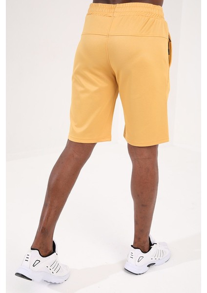 Hardal Tek Fermuar Cep Detaylı Bağcıklı Standart Kalıp Erkek Şort - 81202 modelleri