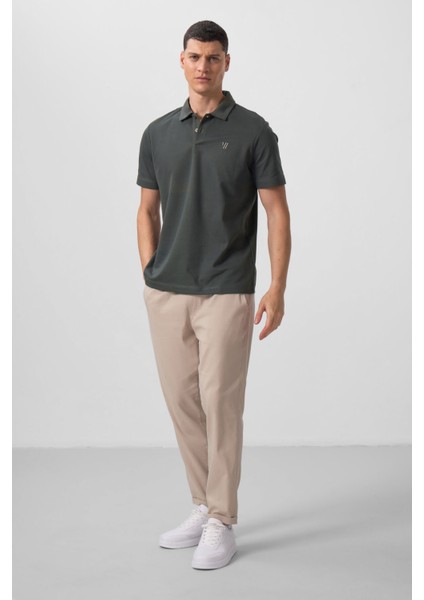 Çağla Basic Göğüs Logolu Standart Kalıp Triko Polo Yaka Erkek T-Shirt - 87768 fiyatları