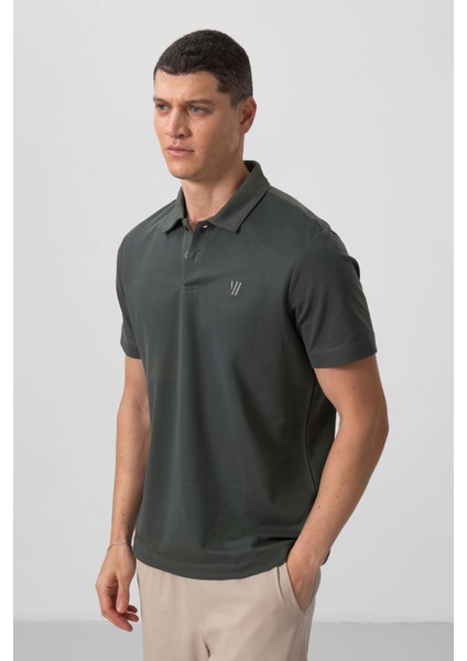 Çağla Basic Göğüs Logolu Standart Kalıp Triko Polo Yaka Erkek T-Shirt - 87768 fırsatları