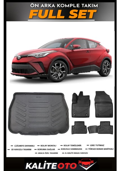Toyota C-Hr Bagaj Havuzu+4.5d Havuzlu Paspas Seti 2018 Model