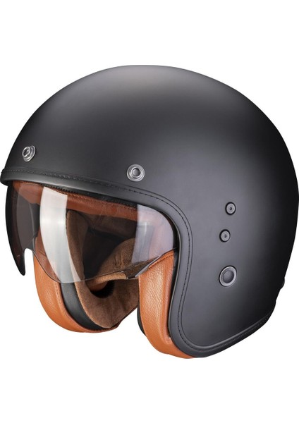 Belfast Evo Luxe Açık Motosiklet Kaskı Mat Siyah