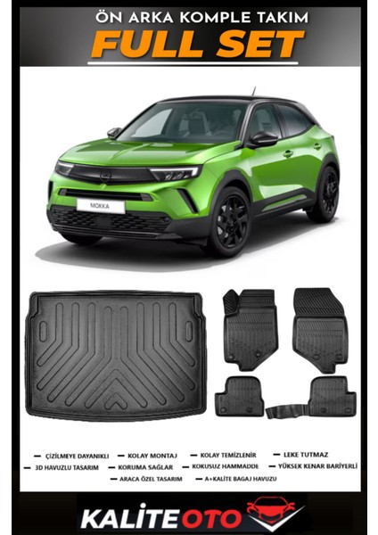 Opel Mokka Üst Bagaj Havuzu+4.5d Havuzlu Paspas Seti 2024 Model