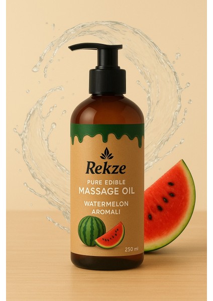 Doğal Karpuz ve Çilek Özlü Duyusal ve Aromaterapi Kokulu Masaj Yağı