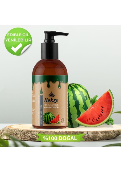 Doğal Karpuz ve Çilek Özlü Duyusal ve Aromaterapi Kokulu Masaj Yağı