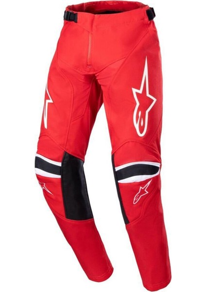 Youth Racer Narin Genç Kros Motosiklet Pantolonu Kırmızı Beyaz