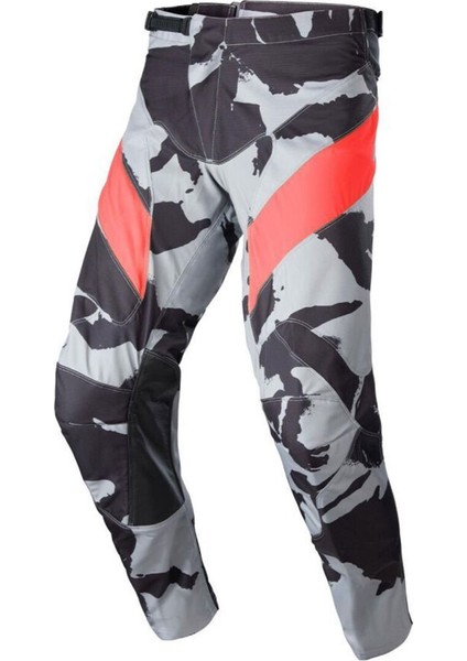 Racer Tactical Kros Motosiklet Pantolonu Gri Kırmızı