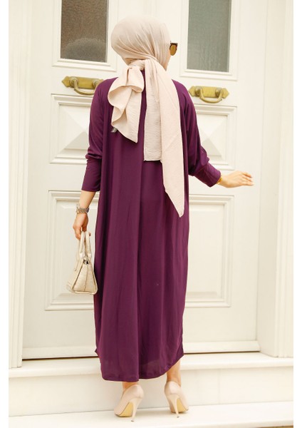 Neva Style - Mor Tesettür Ferace 1772MOR modelleri