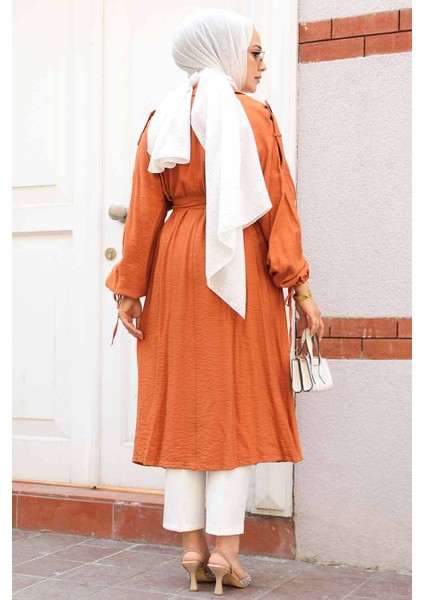 - Klasik Yaka Koyu Hardal Tesettür Kap 41060KHR fırsatları