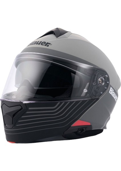 Blauer Noah Çene Açılabilir Motosiklet Kaskı Gri