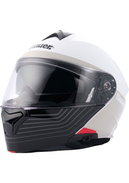 Blauer Noah Çene Açılabilir Motosiklet Kaskı Beyaz