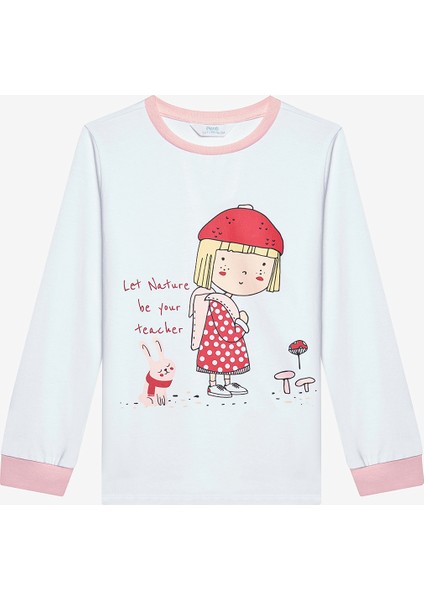 Kız Çocuk Mushroom 2li Çok Renkli Pijama Takımı