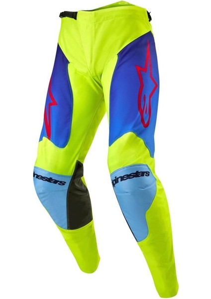 Racer Hoen Kros Motosiklet Pantolonu Sarı Mavi Kırmızı