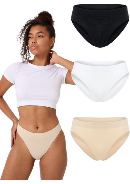 3'lü Seamless Kadın Slip Külot