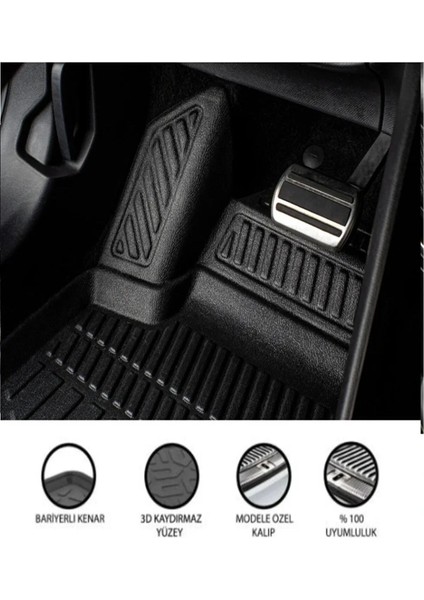 Skoda Octavia 2004 Model 3D Bagaj Havuzu+3d Araca Özel Paspas Takımı Luxury Serisi fiyatları