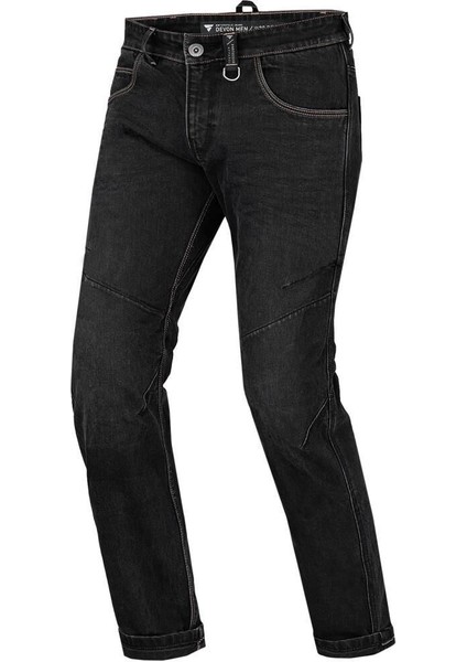 Shima Devon Denim Korumalı Motosiklet Pantolonu Siyah