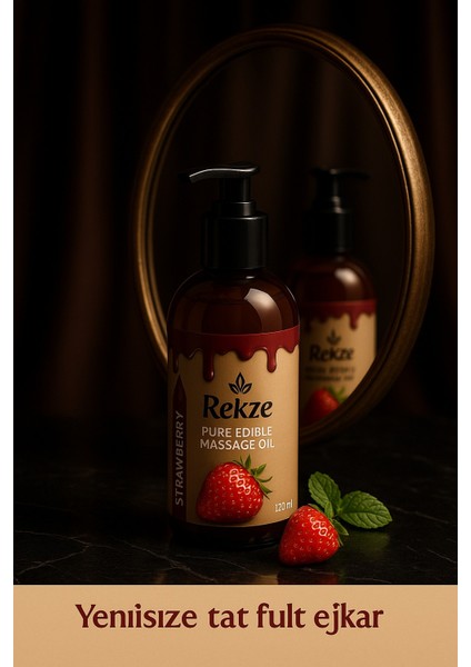 Çikolata + Çilek + Portakal Yenilir Erotica Rahatlatıcılı Vücut Aromaterapi Masaj Yağı 120 ml
