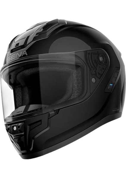 Phantom Interkomlu Motosiklet Kaskı Siyah